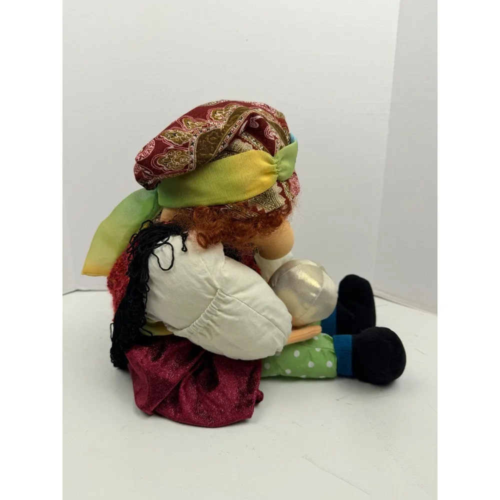 Folkmanis Fortune Teller Puppet Gypsy Witch Crystal Ball Plush‎ Red Hair 13